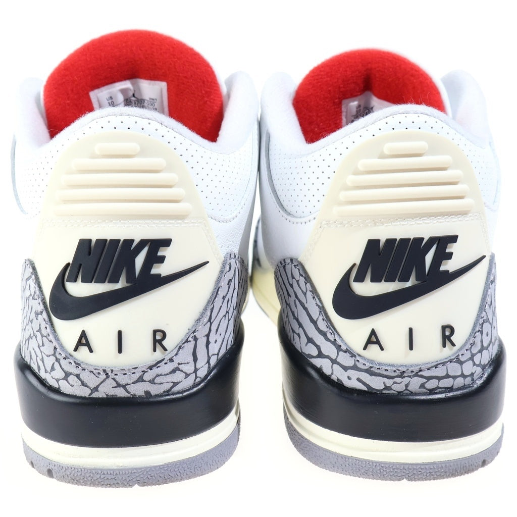 NIKE(ナイキ) AIR JORDAN 3 RETRO WHITE CEMENT REIMAGINED エアジョーダン3 レトロ ホワイトセメント リイマジンド ハイカットスニーカー ホワイト US10/28cm DN3707-100