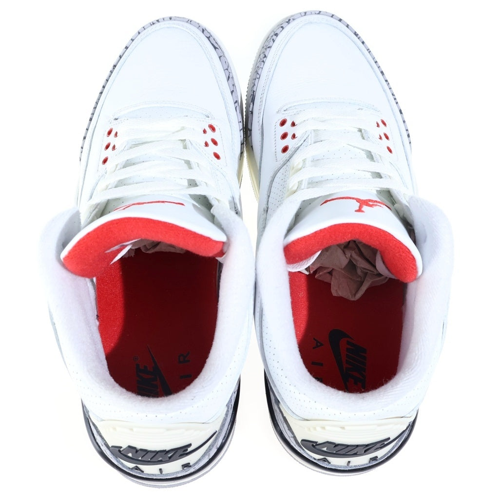 NIKE(ナイキ) AIR JORDAN 3 RETRO WHITE CEMENT REIMAGINED エアジョーダン3 レトロ ホワイトセメント リイマジンド ハイカットスニーカー ホワイト US10/28cm DN3707-100