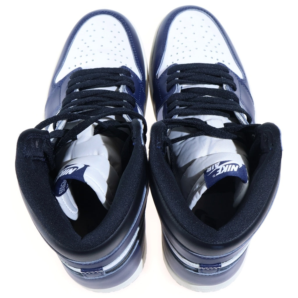 NIKE(ナイキ) AIR JORDAN 1 RETRO HIGH OG エアジョーダン1 レトロ ハイカットスニーカー ホワイト/ネイビー US10/28cm DZ5485-401