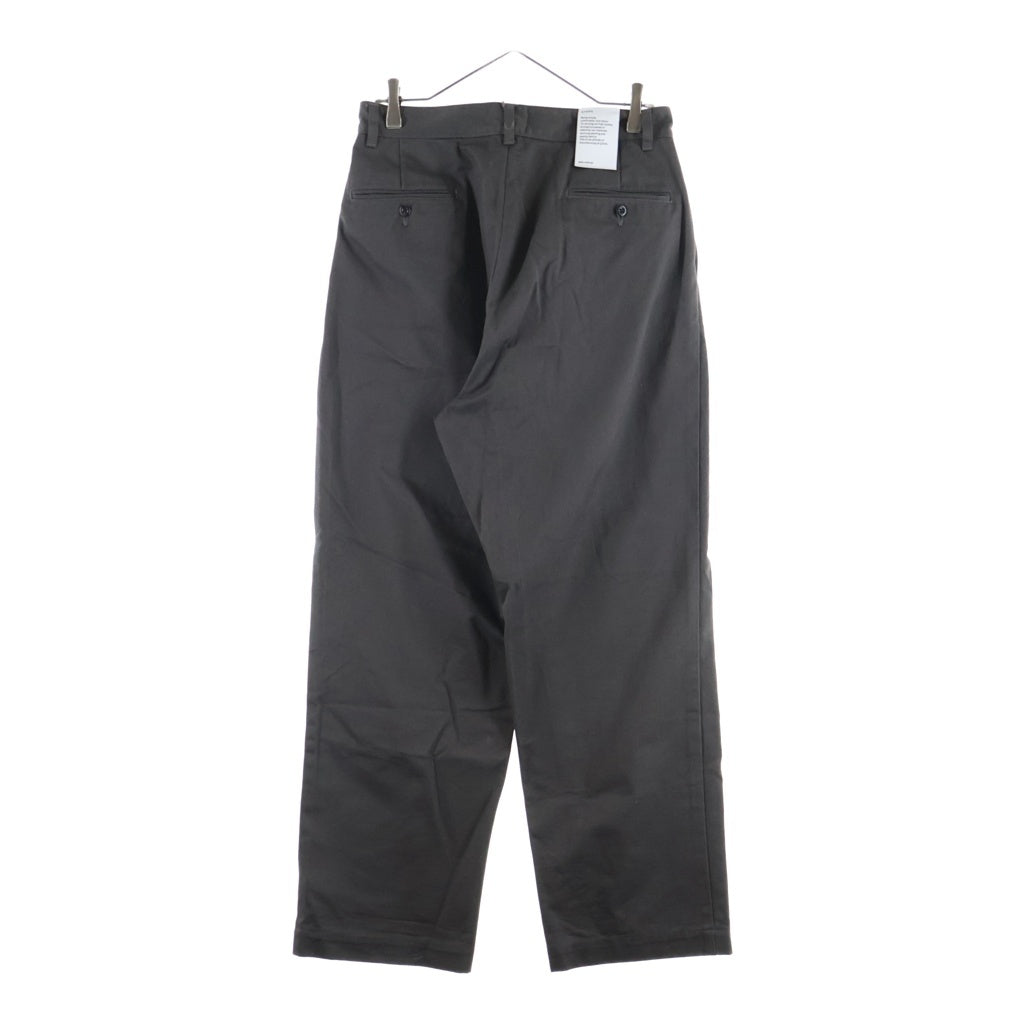 CIOTA(シオタ) 2 Tuck Chino Cloth Pants 2タック チノクロス ワイドテーパードパンツ ダークグレー PTLM-147