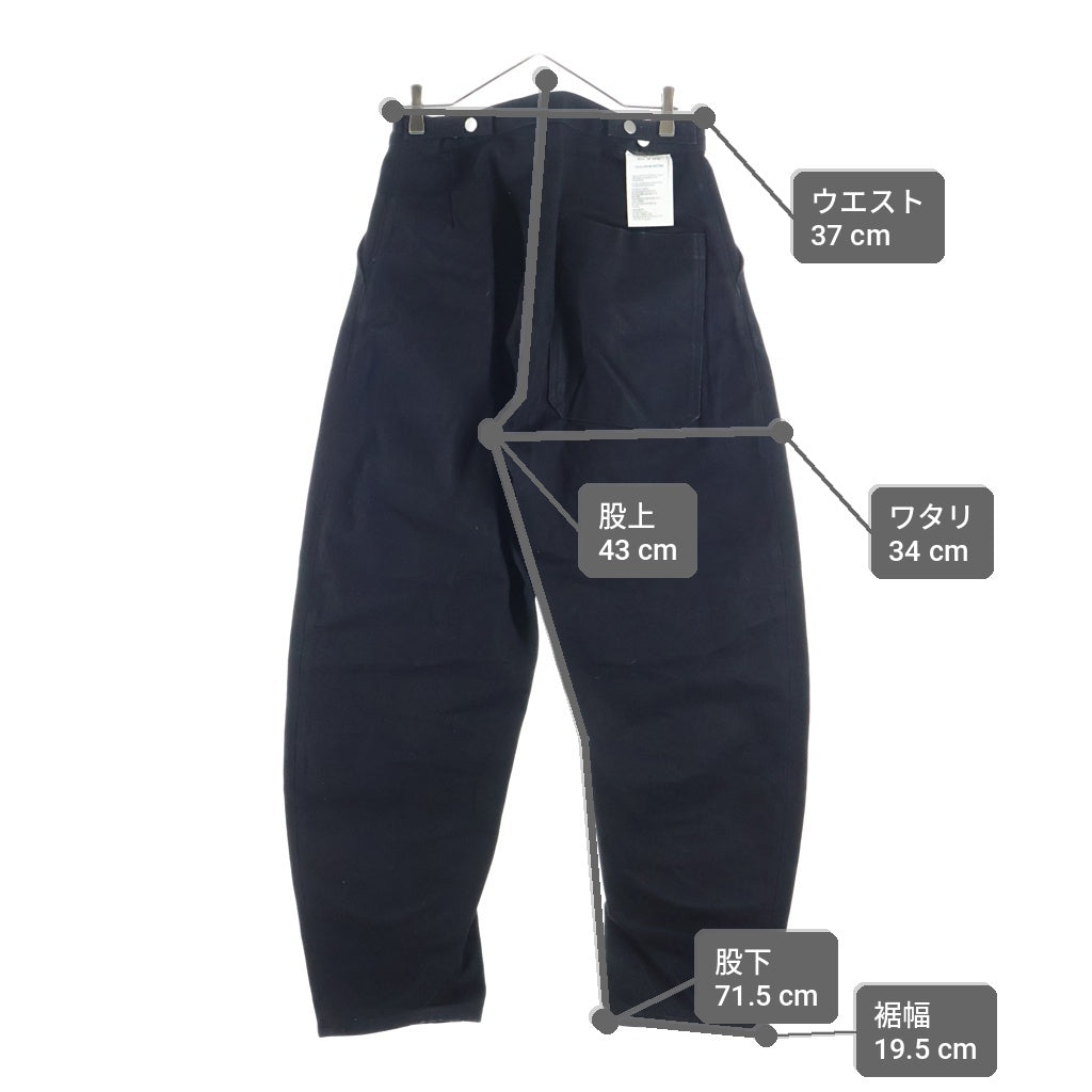 NO BRAND(ノーブランド) TUKI(ツキ)TYPE4 立体裁断 ワイドバギーデニムパンツ ブラック Lot.0176 0176