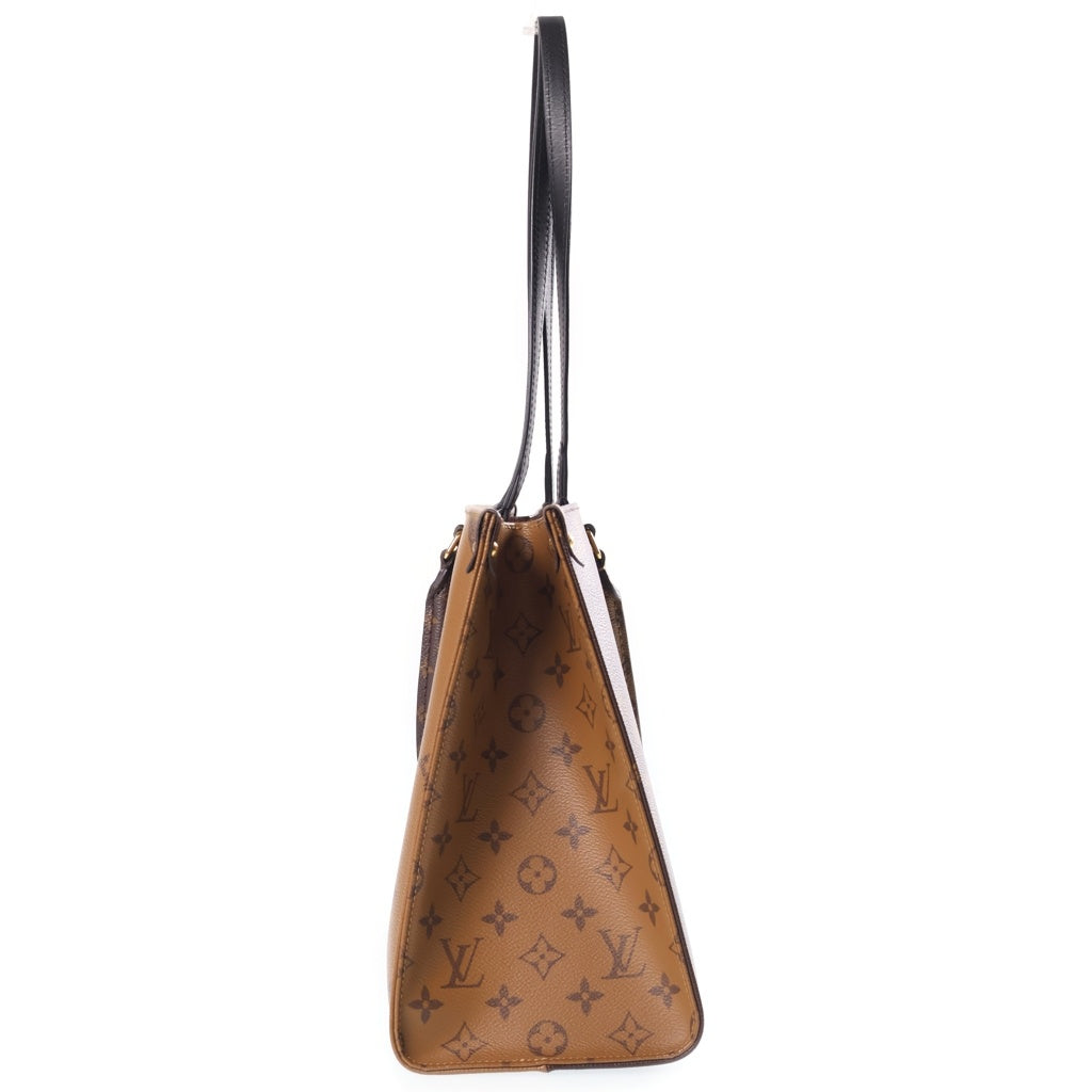LOUIS VUITTON(ルイヴィトン) オンザゴーMM ハンドバッグ 2wayモノグラム リバース ジャイアント ブラウン M45321 レディース