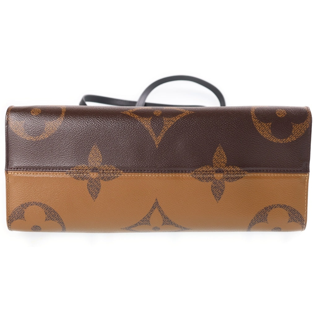 LOUIS VUITTON(ルイヴィトン) オンザゴーMM ハンドバッグ 2wayモノグラム リバース ジャイアント ブラウン M45321 レディース