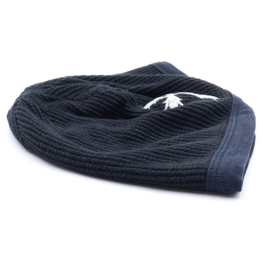 CHROME HEARTS(クロムハーツ) OLD THERMAL BEANIE クロス刺繍 サーマル コットン ビーニー ニットキャップ 帽子 ブラック