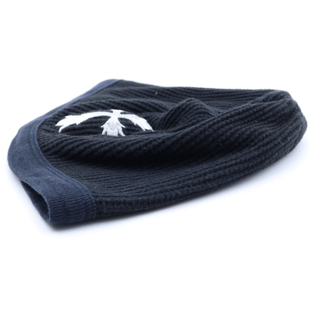 CHROME HEARTS(クロムハーツ) OLD THERMAL BEANIE クロス刺繍 サーマル コットン ビーニー ニットキャップ 帽子 ブラック