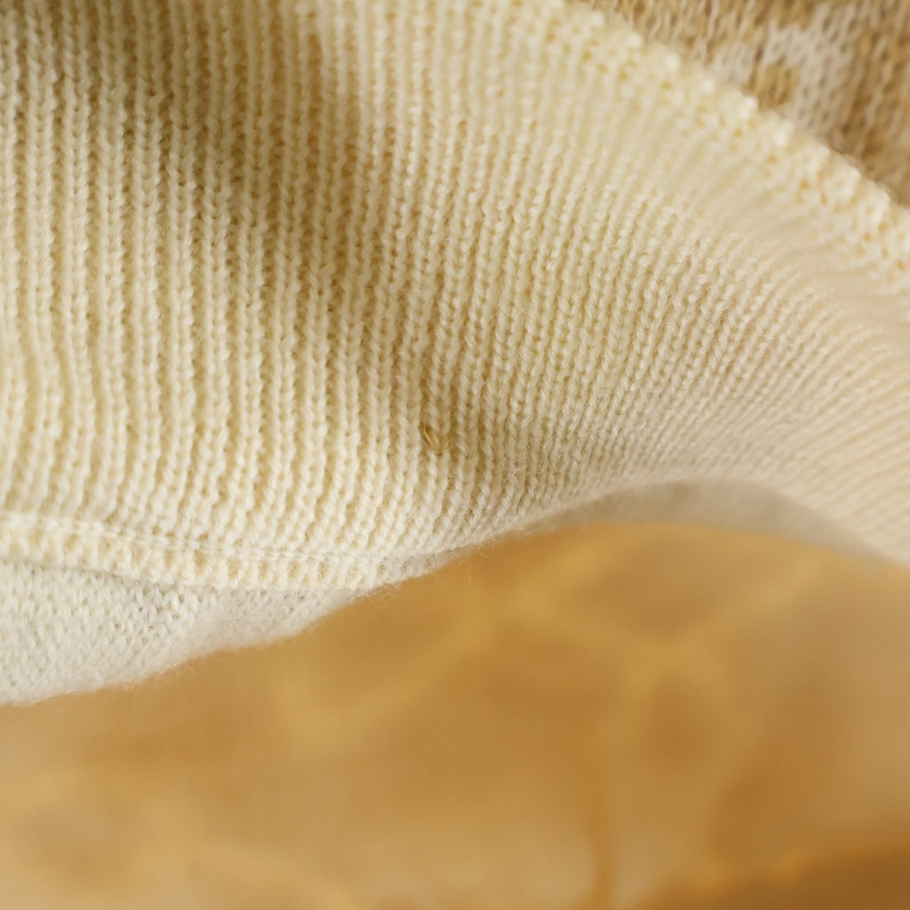 Christian Dior(クリスチャンディオール) 90s SPORTS LINE V Neck Knit スポーツライン Vネックニット セーター ウール ベージュ 6D257 レディース