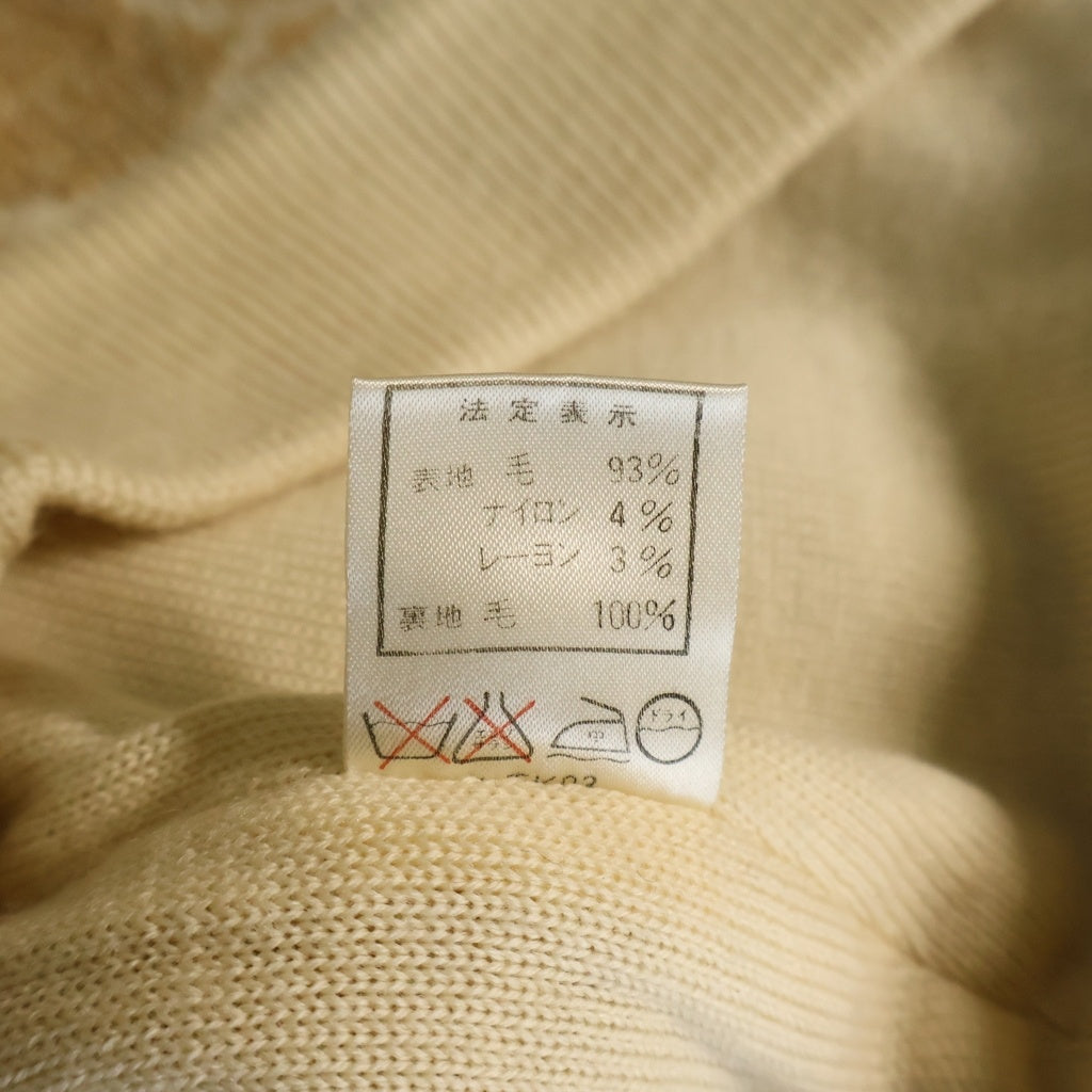 Christian Dior(クリスチャンディオール) 90s SPORTS LINE V Neck Knit スポーツライン Vネックニット セーター ウール ベージュ 6D257 レディース