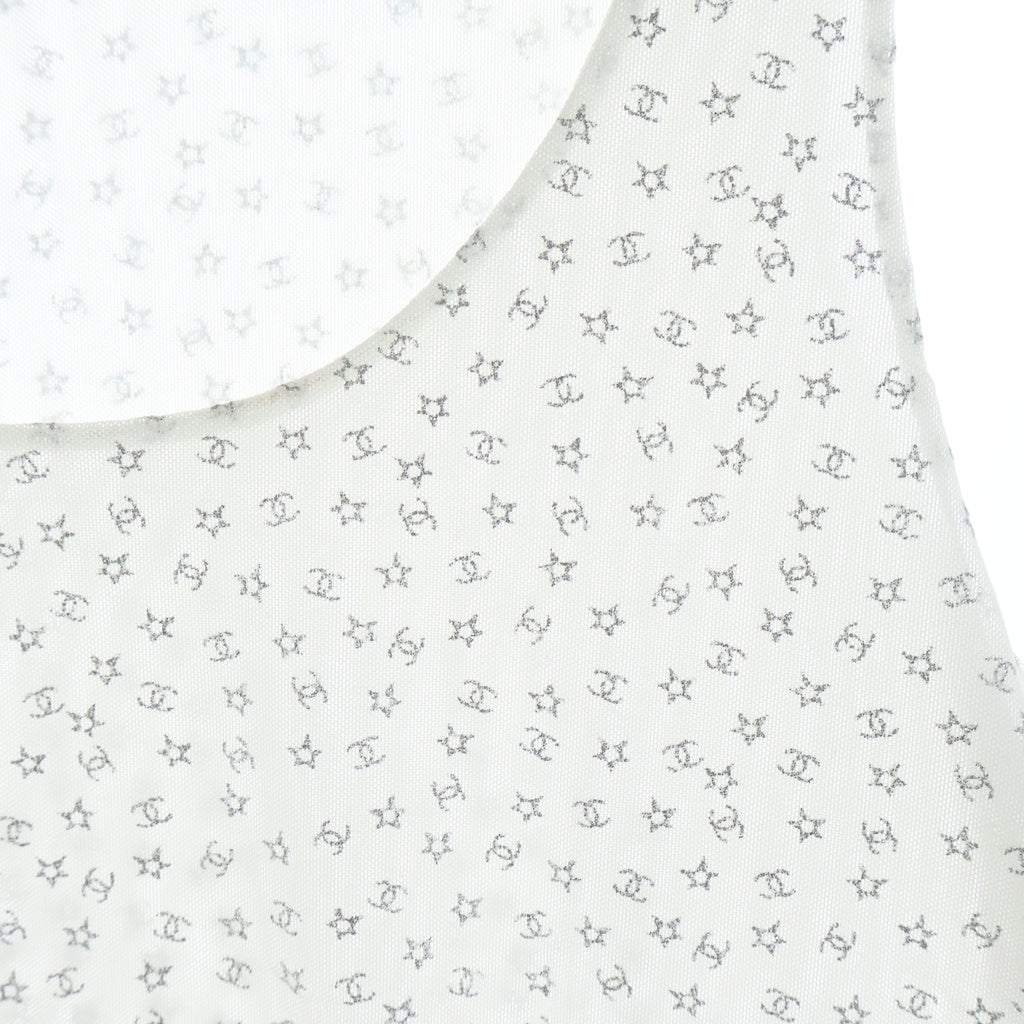 CHANEL(シャネル) 2024 RESORT Star CC Tops スター ココマークノースリーブトップス タンクトップ ポリエステル ホワイト P76301V68047 レディース