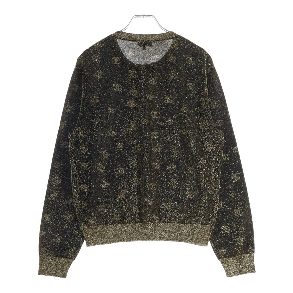 CHANEL(シャネル) 2024 Gold metallic Knit ゴールドメタリックニット セーター ココマーク総柄 ゴールド P76488K11019 レディース