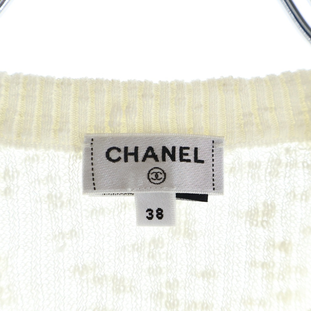 CHANEL(シャネル) 24SS Coco Beach Cardigan ココビーチコレクション コットンカーディガン ホワイト P78600K11464 レディース