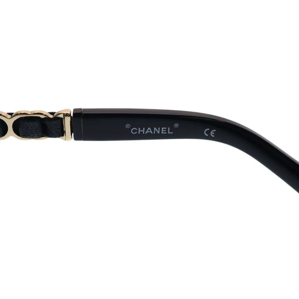 CHANEL(シャネル) ステッチチェーンスクエアサングラス アイウェア ブラック×ゴールド 71369