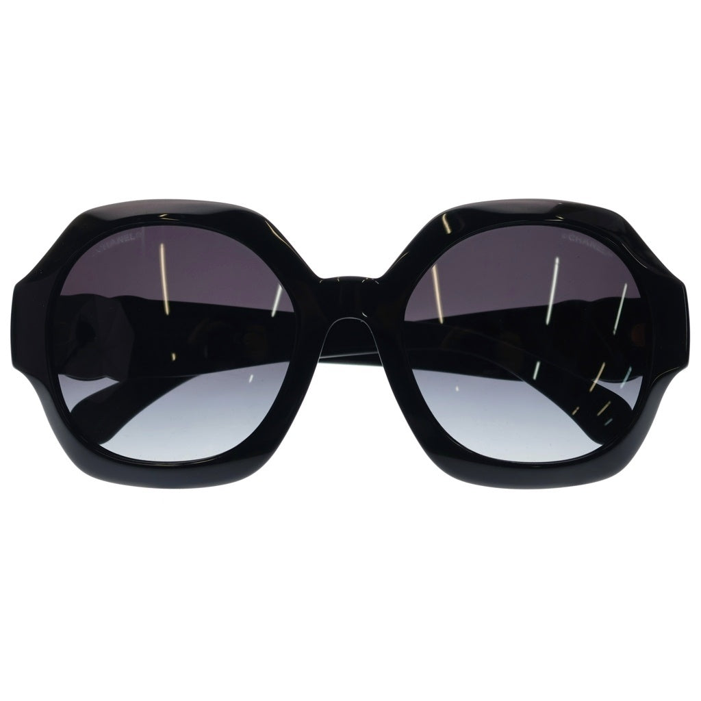 CHANEL(シャネル) ココマーク オーバルサングラス アイウェア ブラックフレーム グラデーションレンズ 71393A S0116