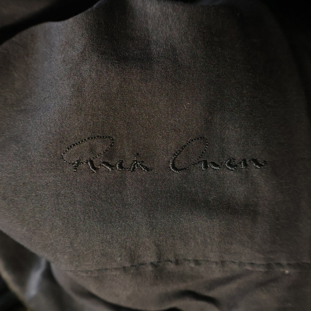 Rick Owens(リックオウエンス) 09AW CRUST期 Intarsia インターシャ ラムスキン ハイネック レザー ライダースジャケット ブルゾン ブラック RU4761/LP
