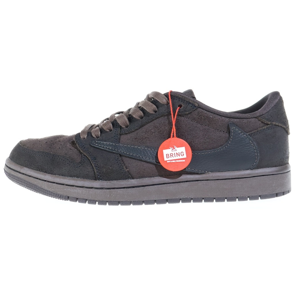 NIKE(ナイキ) ×TRAVIS SCOTT AIR JORDAN 1 LOW OG SP VELVET BROWN トラヴィススコット エアジョーダン1 ベルベットブラウン ローカットスニーカー US8.5/26.5cm DM7866-202