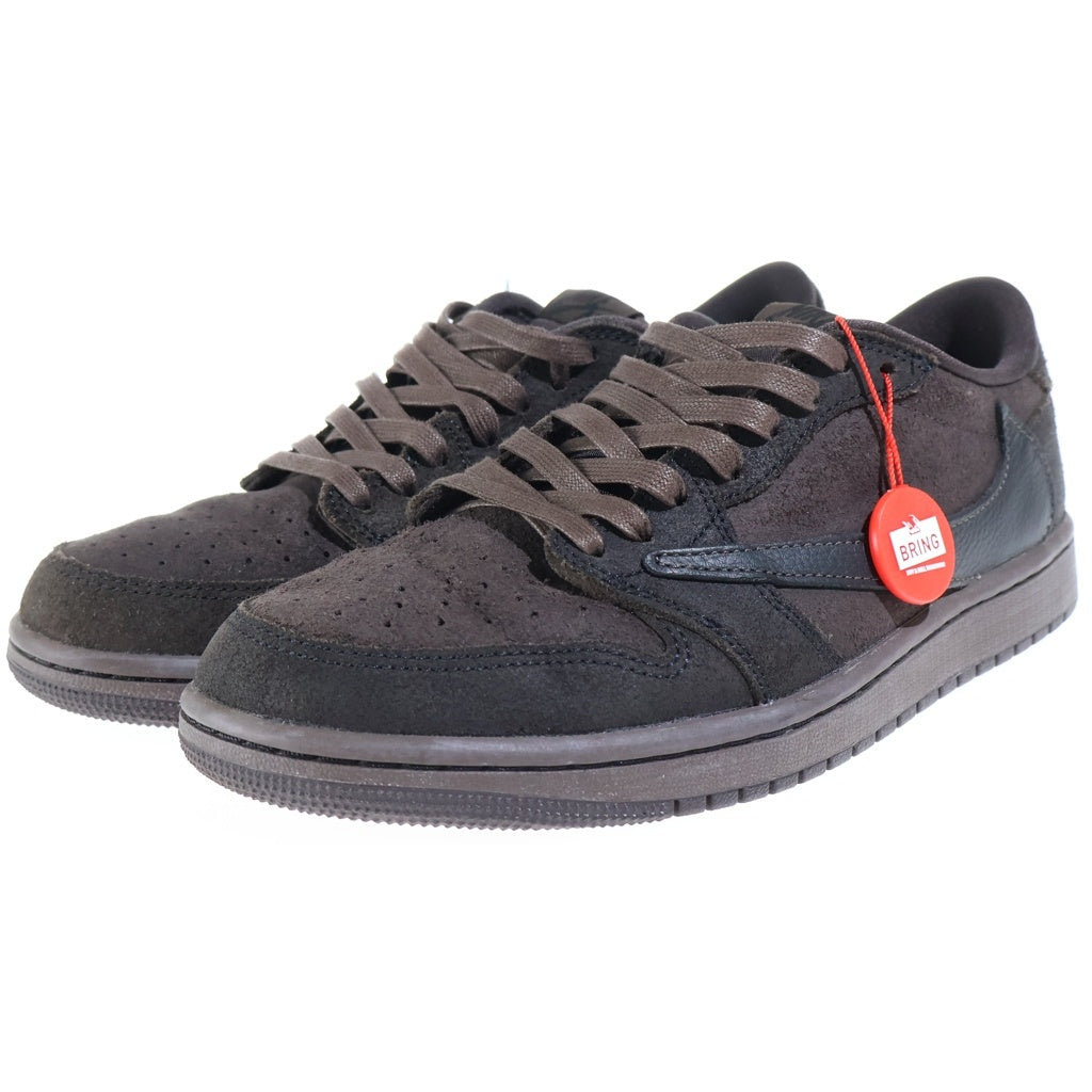 NIKE(ナイキ) ×TRAVIS SCOTT AIR JORDAN 1 LOW OG SP VELVET BROWN トラヴィススコット エアジョーダン1 ベルベットブラウン ローカットスニーカー US8.5/26.5cm DM7866-202