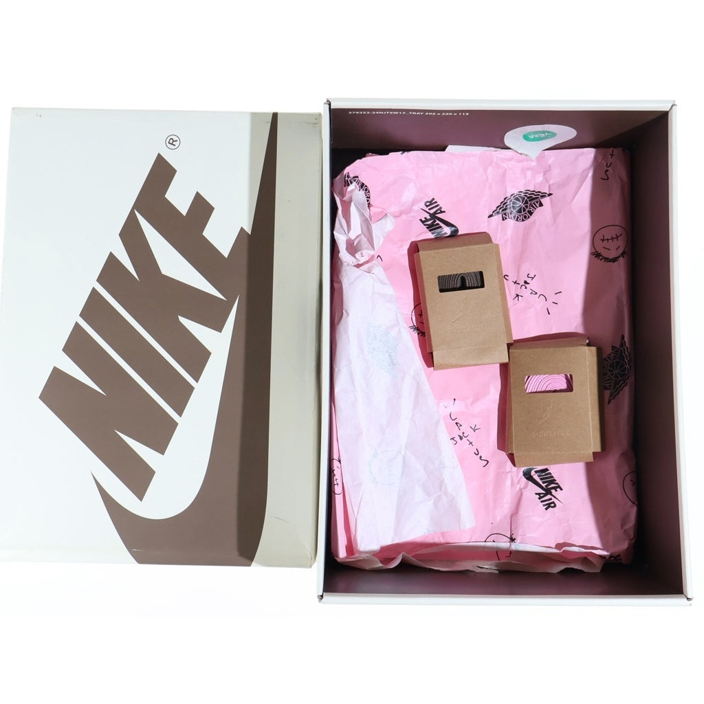 NIKE(ナイキ) ×TRAVIS SCOTT AIR JORDAN 1 LOW OG SP VELVET BROWN トラヴィススコット エアジョーダン1 ベルベットブラウン ローカットスニーカー US8.5/26.5cm DM7866-202