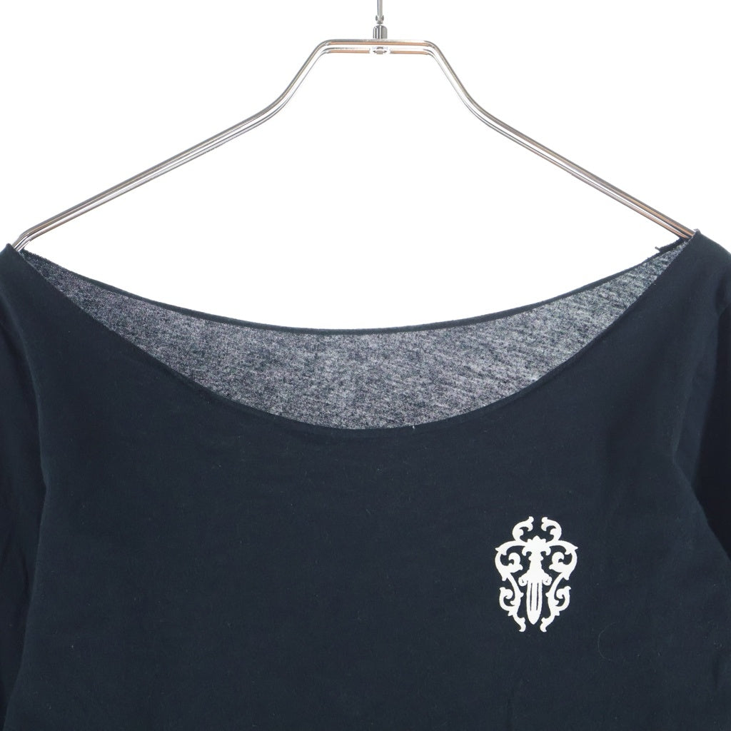 CHROME HEARTS(クロムハーツ) OLD S/S オールド ヴァインダガー 袖プリント クルーネック 長袖Tシャツ カットソー ブラック