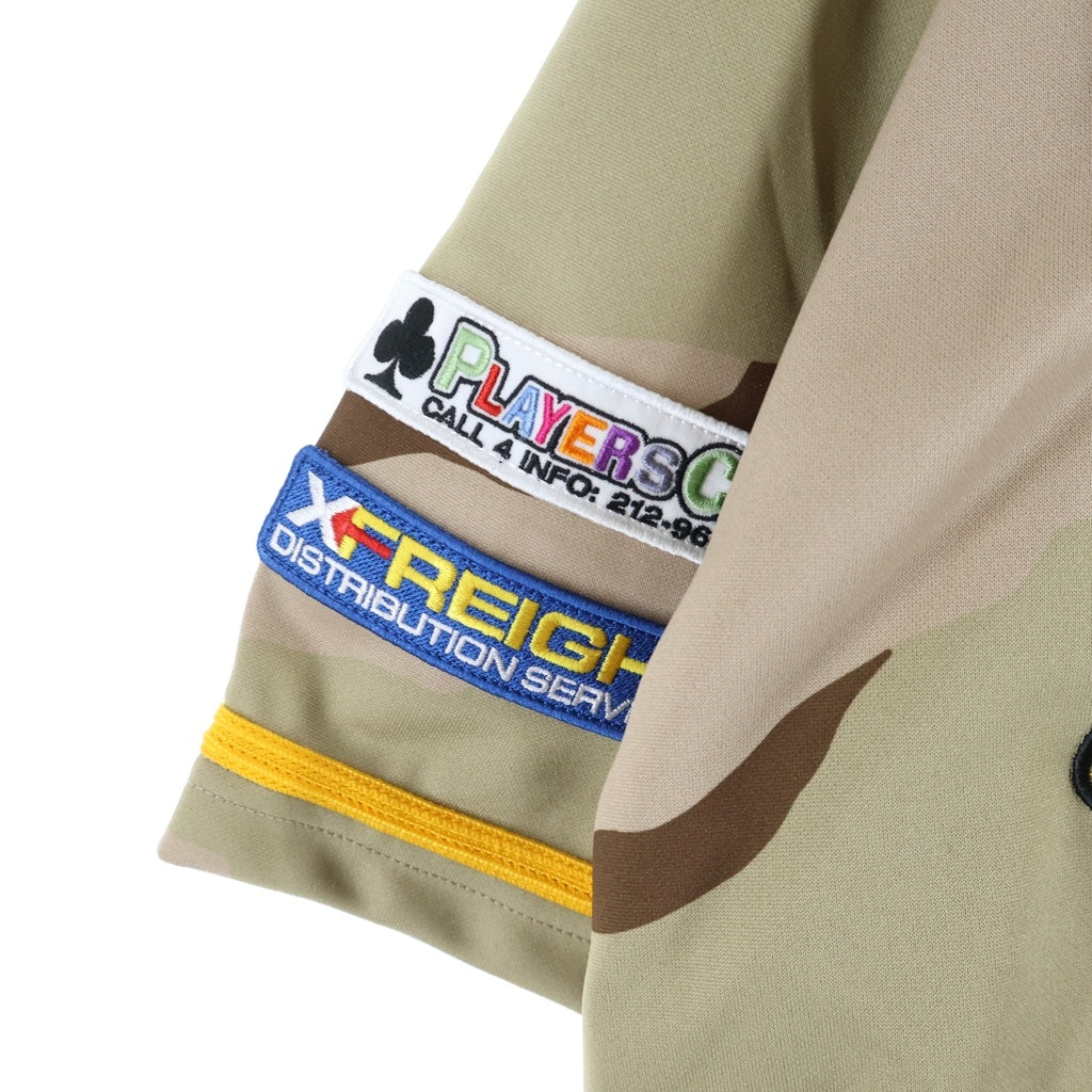 SUPREME(シュプリーム) 24SS Chosen One Baseball Jersey Desert Camo チョーズン ワン ベースボール ジャージ デザート カモ ボタンフライ 総柄 ワッペン 半袖シャツ マルチ
