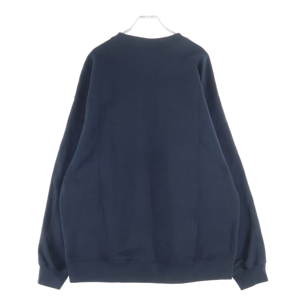 NIKE(ナイキ) 21SS ×Stussy Fleece Crew Sweatshirt ステューシー ロゴ刺繍 クルーネック スウェットトレーナー ブラック DC4198-010