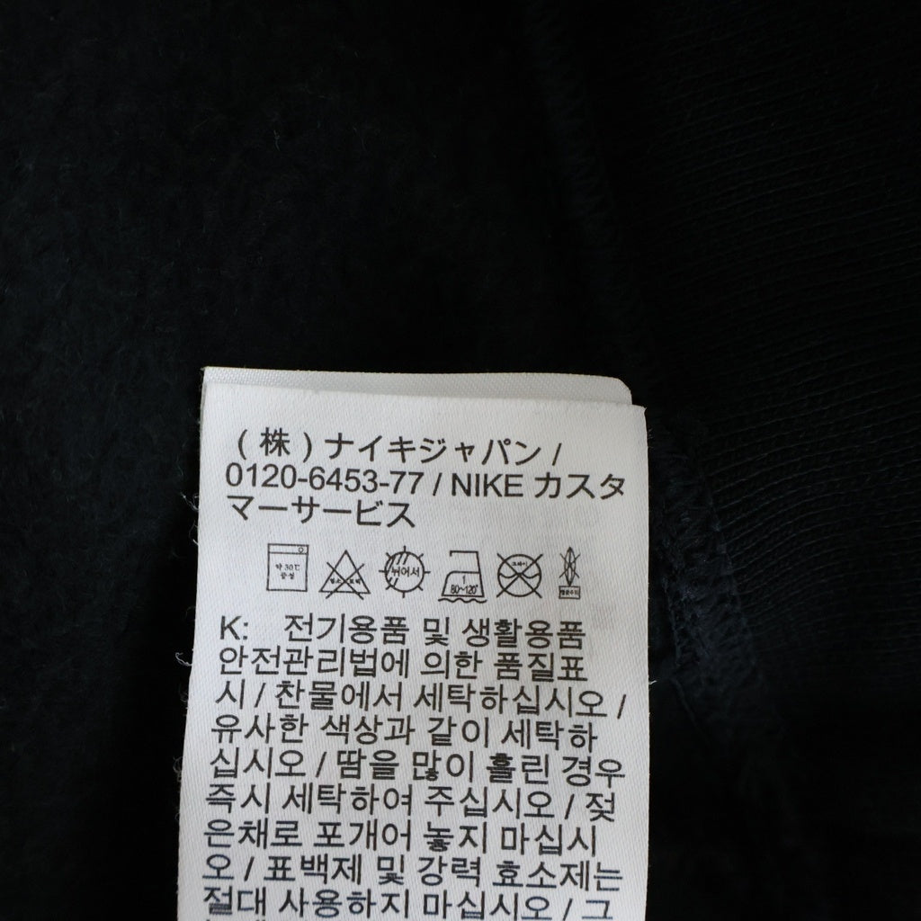 NIKE(ナイキ) 21SS ×Stussy Fleece Crew Sweatshirt ステューシー ロゴ刺繍 クルーネック スウェットトレーナー ブラック DC4198-010