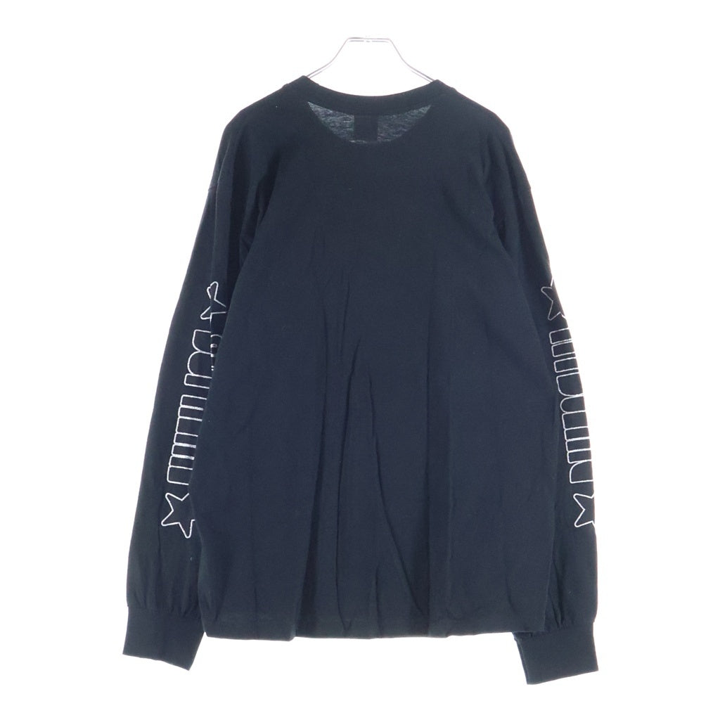 SUPREME(シュプリーム) 21SS ×HYSTERIC GLAMOUR L/S Tee ヒステリックグラマー ロゴプリント クルーネック 長袖Tシャツ カットソー ブラック