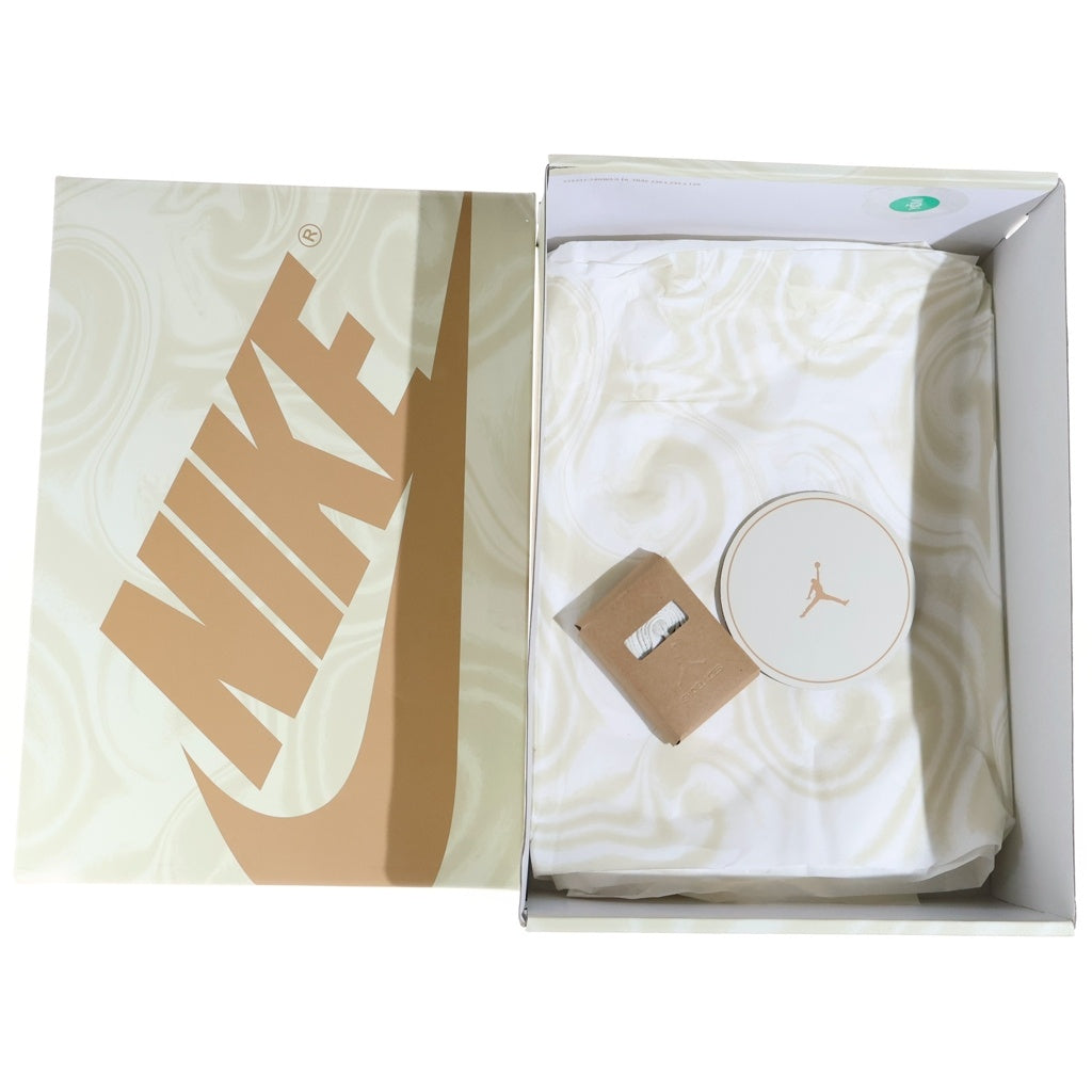 NIKE(ナイキ) WMNS AIR JORDAN 1 RETRO HIGH OG LATTE ウィメンズ エアジョーダン1 レトロ ラテ ハイカットスニーカー ホワイト/ベージュ/ブラック US11.5/28.5cm FD2596-021