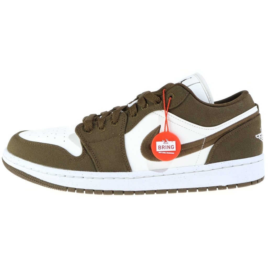 NIKE(ナイキ) WMNS AIR JORDAN 1 LOW SE LIGHT OLIVE ウィメンズ エアジョーダン1 ローカットスニーカー ホワイト/オリーブ US11.5/28.5cm DV0426-301