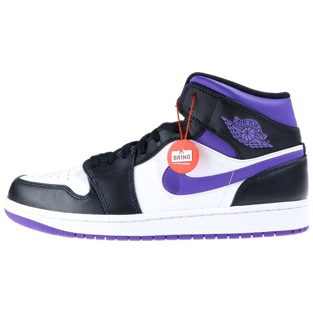 NIKE(ナイキ) AIR JORDAN 1 MID BLACK/COURT PURPLE エアジョーダン1 コートパープル ハイカットスニーカー ブラック/パープル US10/28cm 554724-095