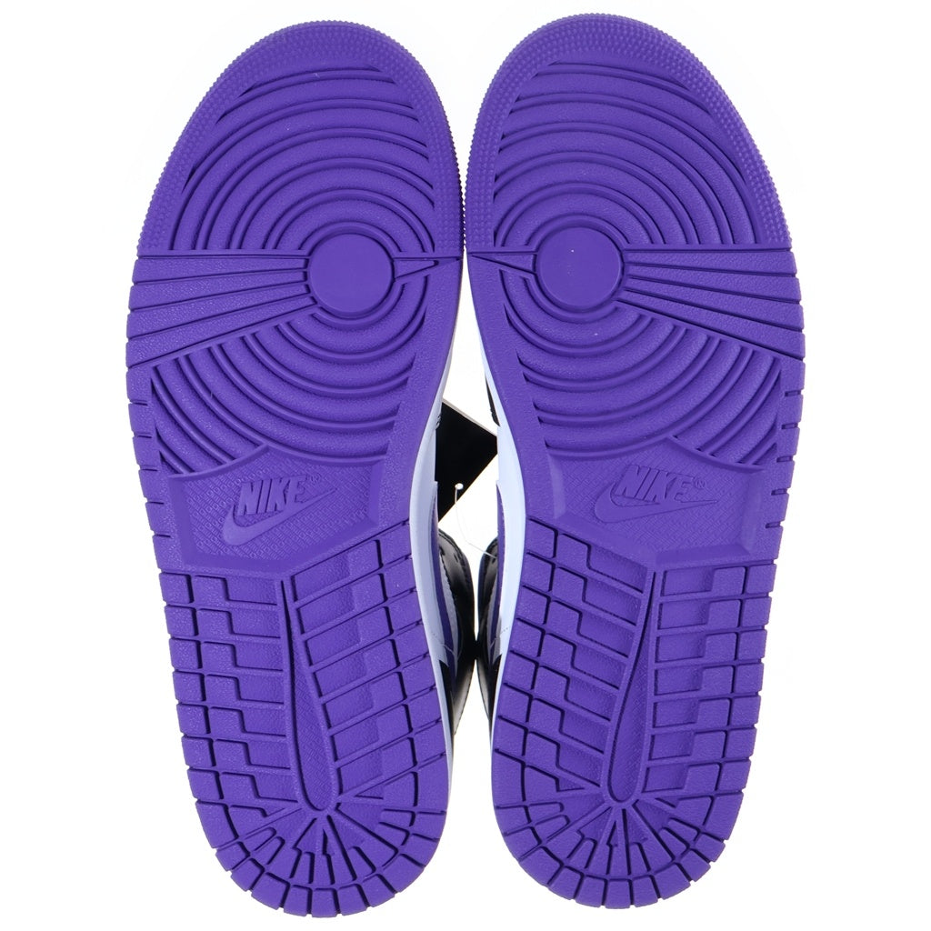 NIKE(ナイキ) AIR JORDAN 1 MID BLACK/COURT PURPLE エアジョーダン1 コートパープル ハイカットスニーカー ブラック/パープル US10/28cm 554724-095