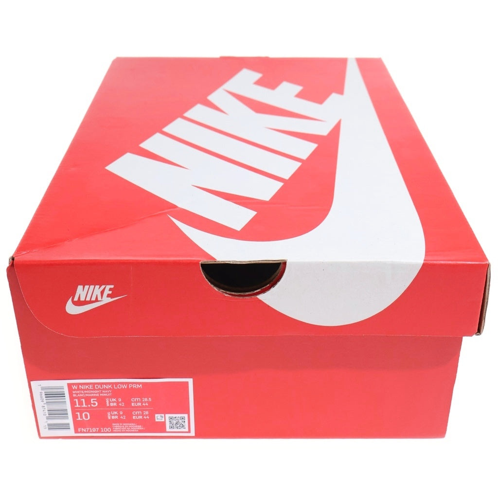 NIKE(ナイキ) WMNS DUNK LOW PRM ウィメンズ ダンク ローカットスニーカー ホワイト/ブルー US11.5/28.5cm FN7197-100