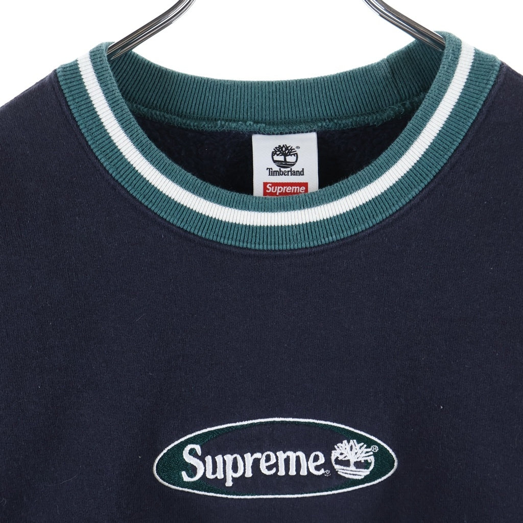 SUPREME(シュプリーム) 21SS ×Timberland Crewneck Sweat ティンバーランド クルーネック スウェット トレーナー ネイビー
