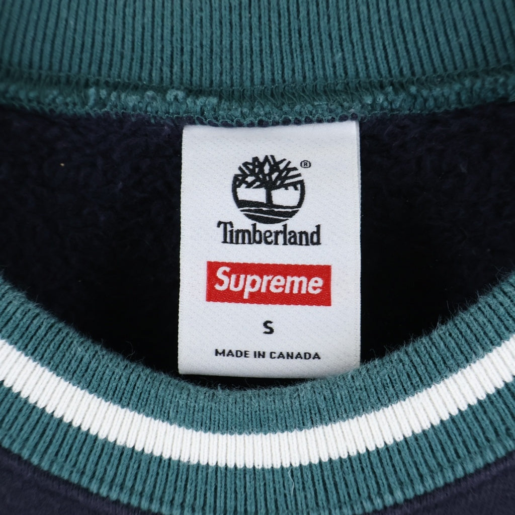 SUPREME(シュプリーム) 21SS ×Timberland Crewneck Sweat ティンバーランド クルーネック スウェット トレーナー ネイビー