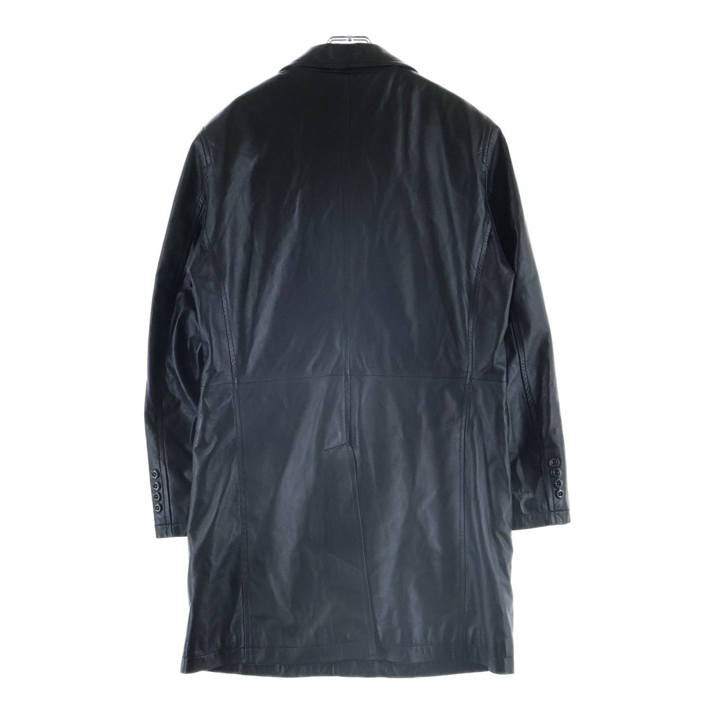 BALMAIN(バルマン) ラムレザーチェスターコート レザージャケット ブラック #M 6022 レディース
