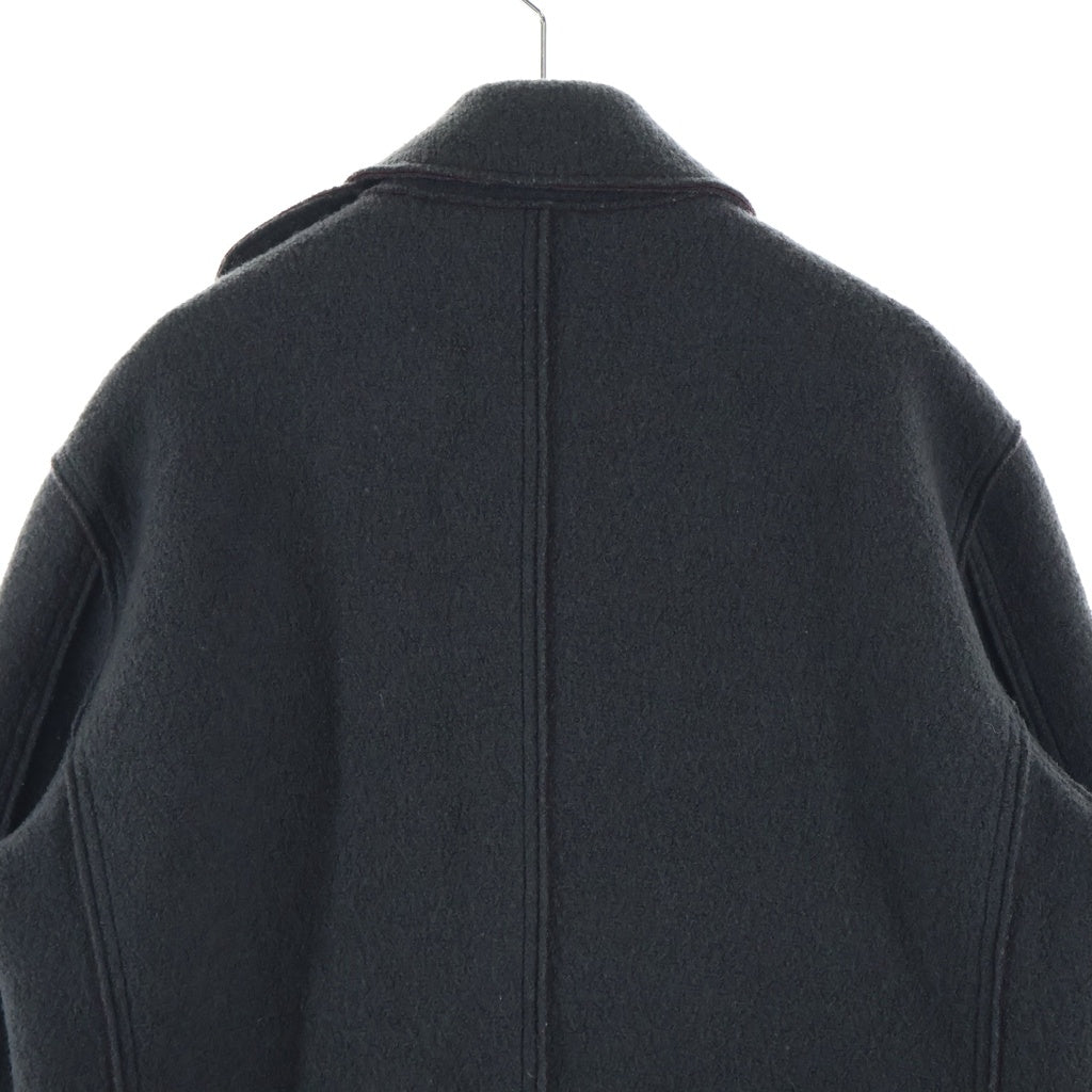 GIORGIO ARMANI(ジョルジオアルマーニ) ミドル丈ダブルブレストコート ウールジャケット ダークグレー #48 レディース