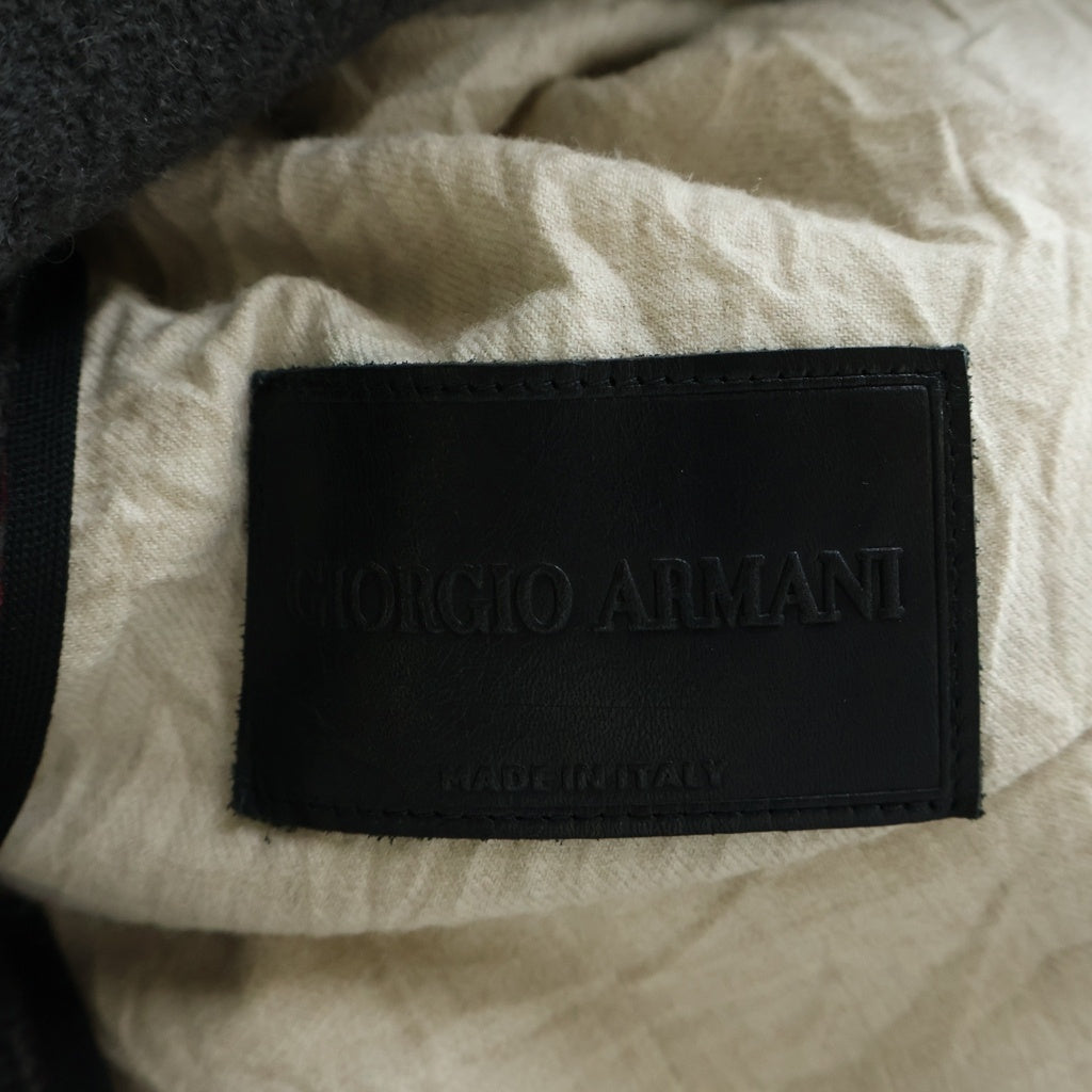 GIORGIO ARMANI(ジョルジオアルマーニ) ミドル丈ダブルブレストコート ウールジャケット ダークグレー #48 レディース