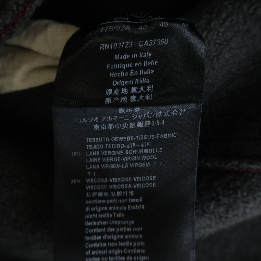 GIORGIO ARMANI(ジョルジオアルマーニ) ミドル丈ダブルブレストコート ウールジャケット ダークグレー #48 レディース