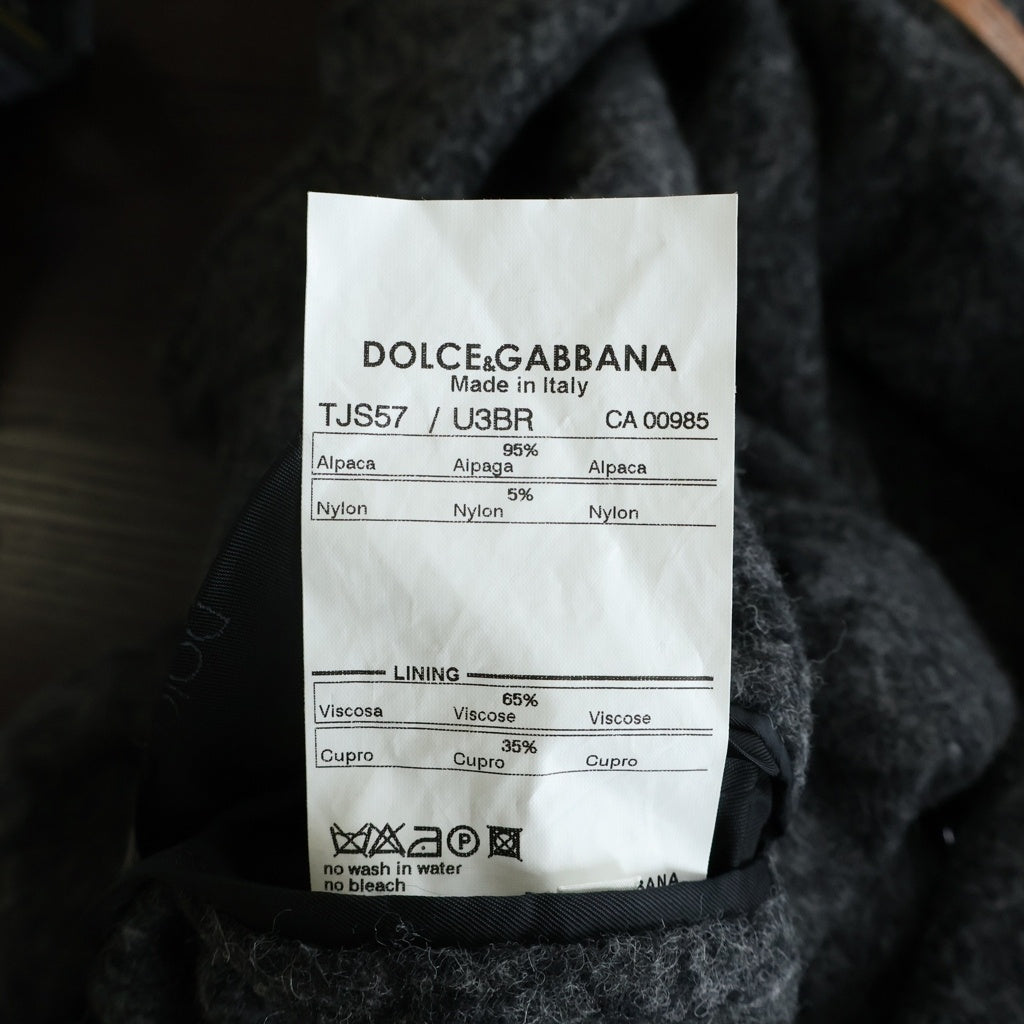 DOLCE & GABBANA(ドルチェアンドガッバーナ) アルパカロングジャケット ライトアウター グレー #50 TJS57/U3BR CA00985 レディース