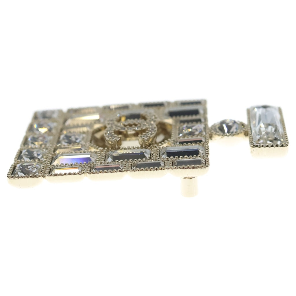 CHANEL(シャネル) ココマーク パフュームボトル ラインストーン ブローチ ゴールド B24C レディース