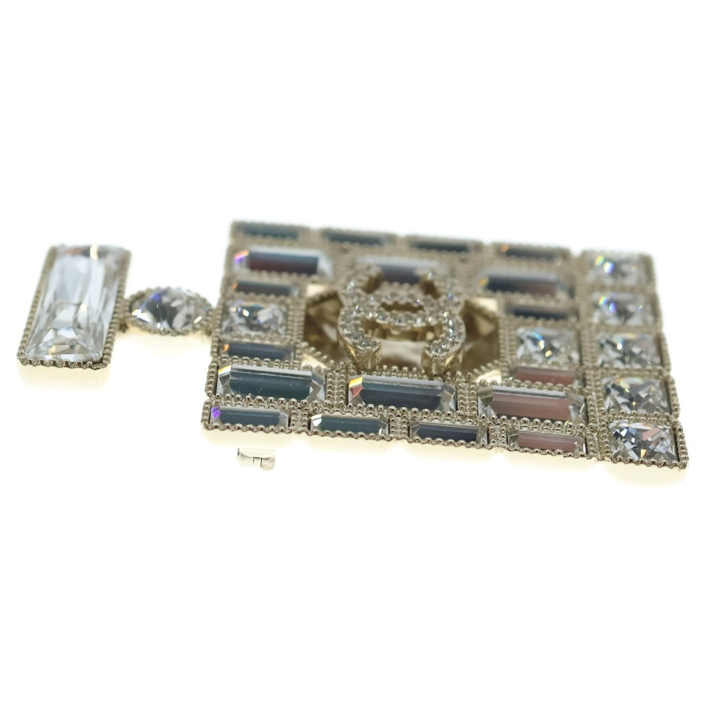 CHANEL(シャネル) ココマーク パフュームボトル ラインストーン ブローチ ゴールド B24C レディース