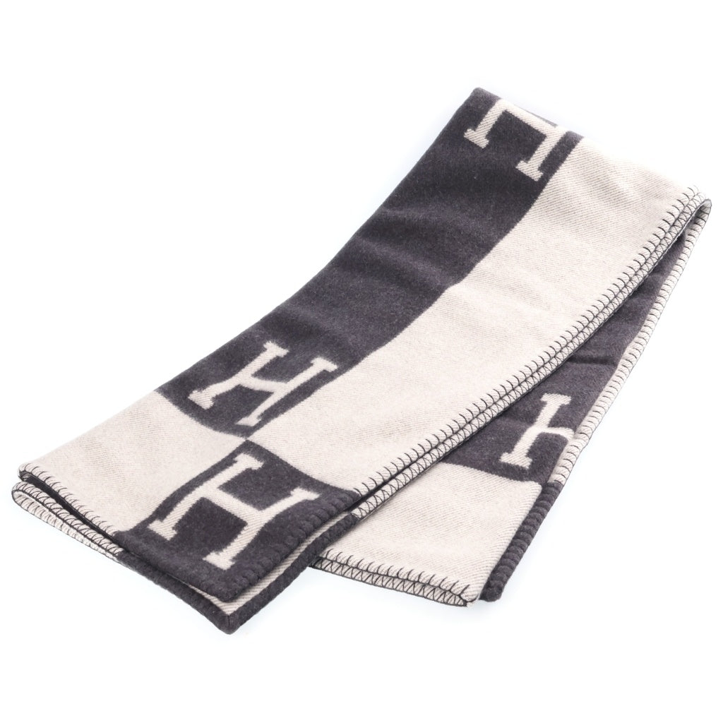 HERMES(エルメス) プレード アヴァロン カシミア混 ブランケット グレー H102668M