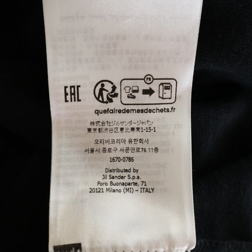 JIL SANDER(ジルサンダー) 25SS ヘビーコットン オーバーサイズ 長袖Tシャツ ブラック J22GC0200