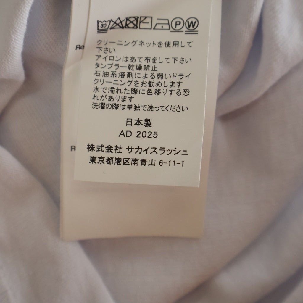 Sacai(サカイ) コットンジャージー ボックスシルエット 半袖Tシャツ ホワイト SCM-227