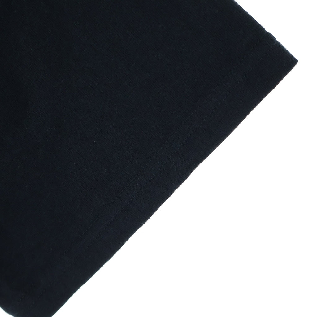 Yohji Yamamoto POUR HOMME(ヨウジヤマモト プールオム) 24SS COTTON SLUB SINGLE JERSEY REVERSED SEAM RAGLAN SHORT SLEEVE T ラグラン 半袖Tシャツ ブラック HS-T12-074