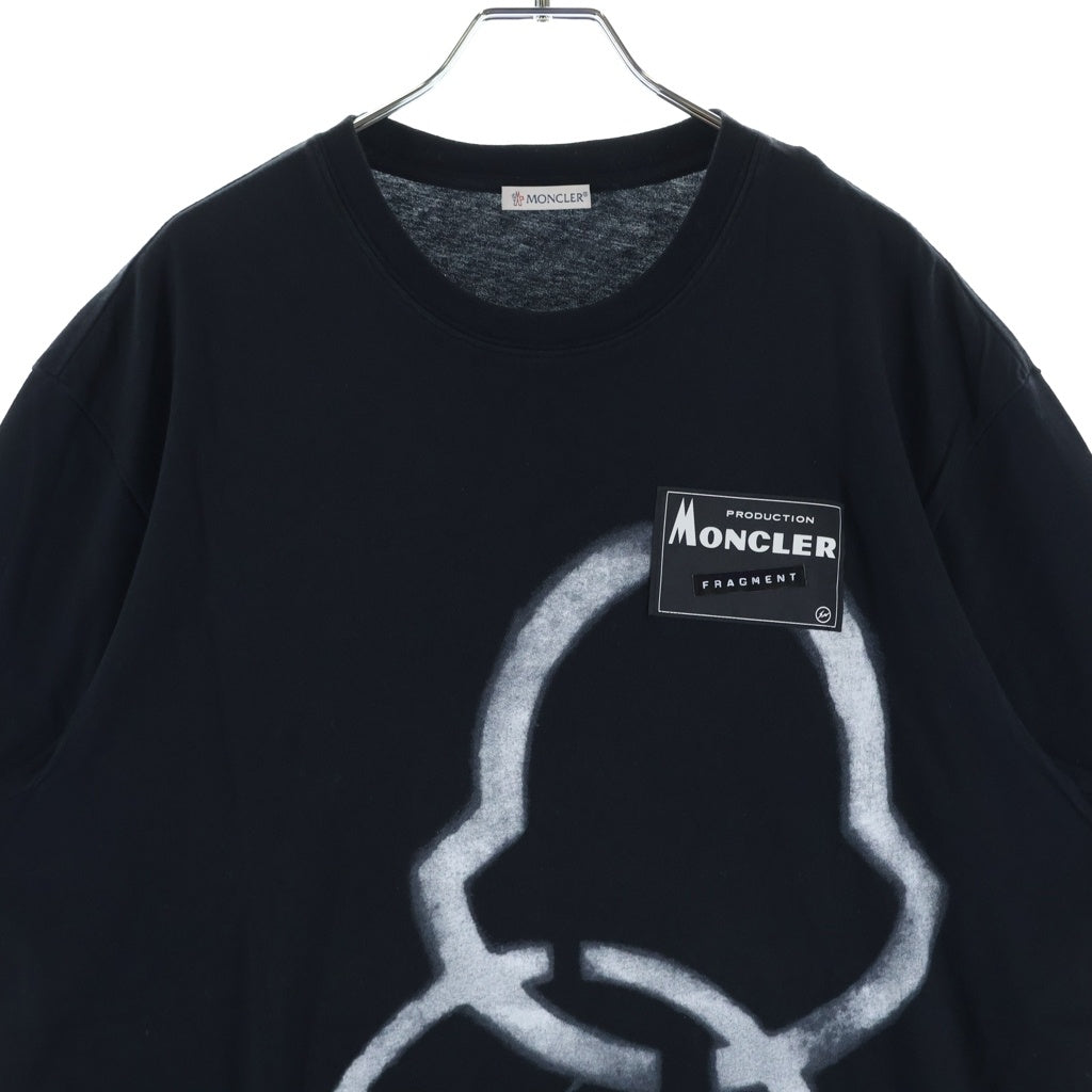 MONCLER(モンクレール) 20AW ×FRAGMENT DESIGN FRAGMENT MAGLIA T-SHIRT クルーネック半袖Tシャツカットソー ブラック F209U8C70710