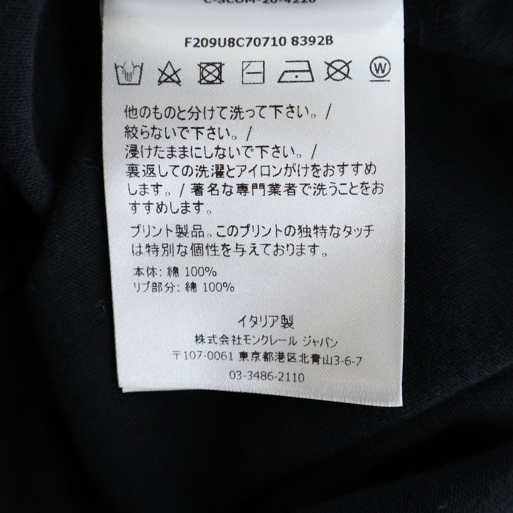 MONCLER(モンクレール) 20AW ×FRAGMENT DESIGN FRAGMENT MAGLIA T-SHIRT クルーネック半袖Tシャツカットソー ブラック F209U8C70710