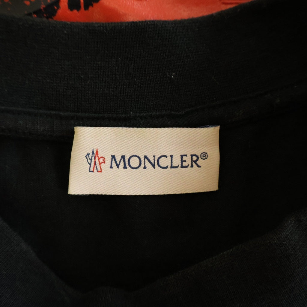 MONCLER(モンクレール) 19AW ×Palm Angels MAGLIA L/S TEE パームエンジェルス バックプリント 長袖Tシャツ ブラック E209L8000180