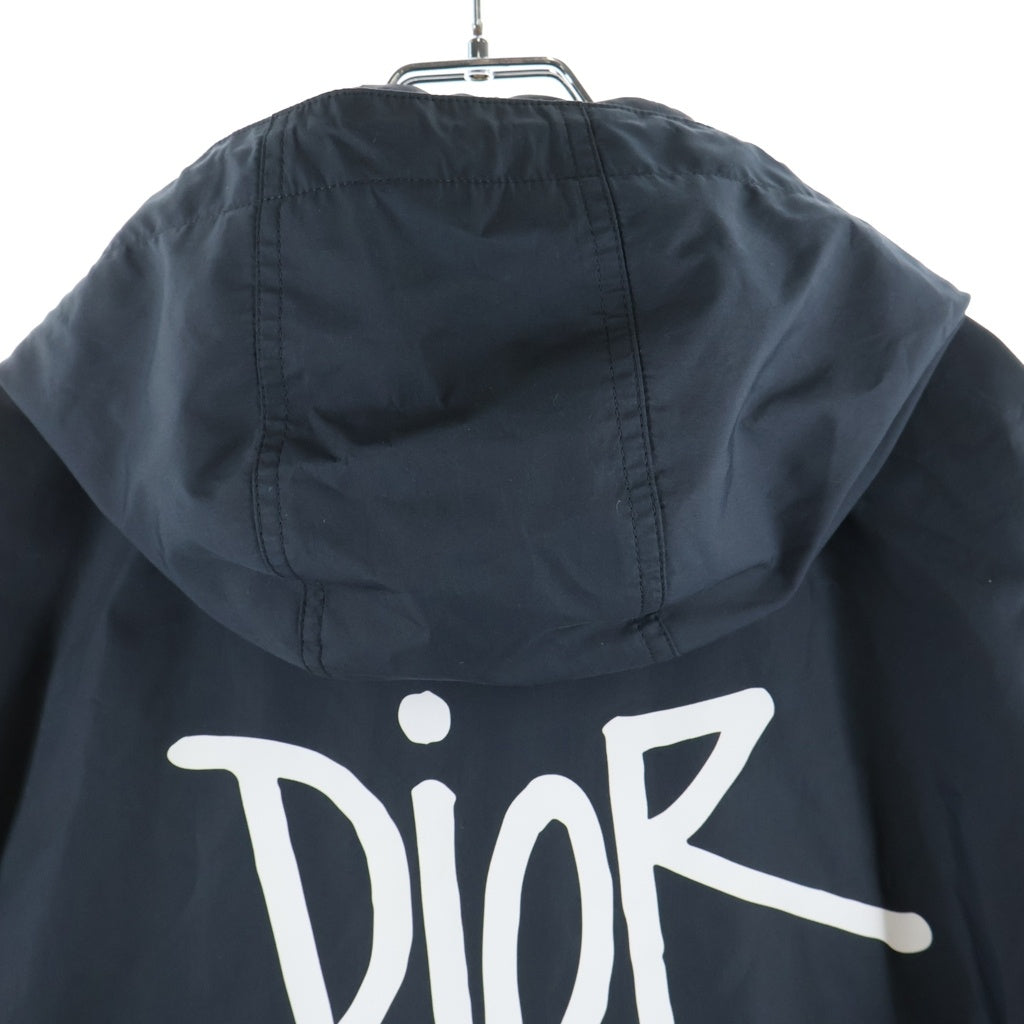 DIOR(ディオール) ×SHAWN STUSSY Back Logo Hooded Coat ショーン ステューシー バックロゴフーデッドコート フィッシュテイル モッズコート フード付き 033C313A4810
