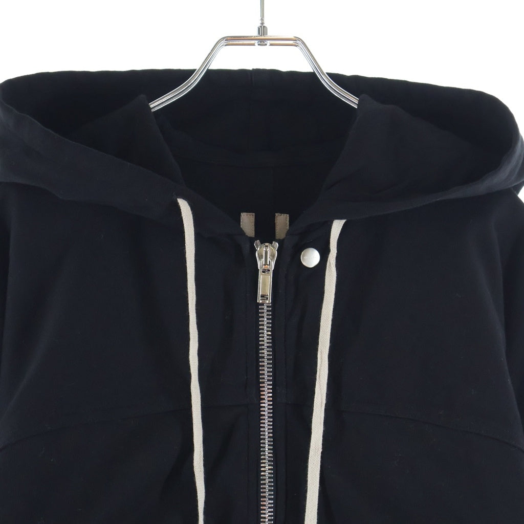 Rick Owens(リックオウエンス) 24SS LIDO ドローコード ジップアップ スウェットパーカー ブラック RU01D3241-BA