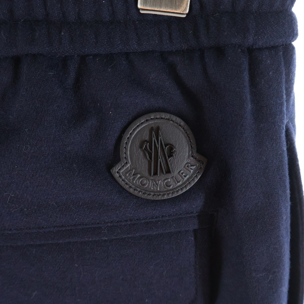 MONCLER(モンクレール) 24AW PANTALONE パンタロン カシミア混 スウェットパンツ ネイビー J20912A00026