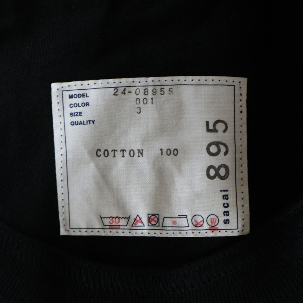 Sacai(サカイ) 24AW Graphic Print L/S T-Shirt グラフィックプリント 長袖Tシャツ カットソー ブラック 24-0895S